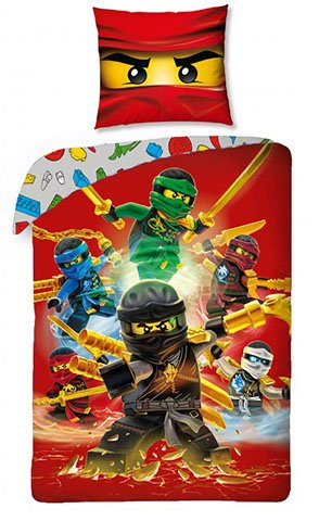 LEGO Dekbedovertrek Ninjago 6 Ninja's 2-in-1 | 5902729040228 Dekbedovertrek BRICKshop LEGO en DUPLO specialist