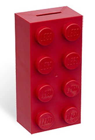 vertel het me Factuur verkoudheid LEGO Spaarpot Steen 2x4 ROOD | BRICKshop - LEGO en DUPLO specialist
